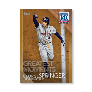 George Springer 2019 Topps Baseball Update Series 150 Years of Baseball Poster Gold Ed. # to 1- artbble-pos-19tbus-5371-gold-s