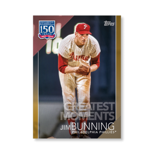 Jim Bunning 2019 Topps Baseball Update Series 150 Years of Baseball Poster Gold Ed. # to 1- artbble-pos-19tbus-5374-gold-s