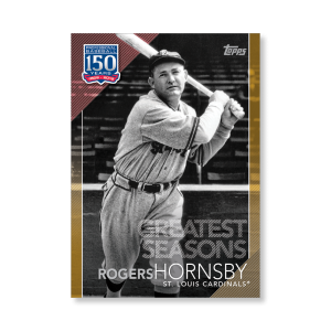 Rogers Hornsby 2019 Topps Baseball Update Series 150 Years of Baseball Poster Gold Ed. # to 1- artbble-pos-19tbus-5378-gold-s