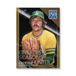 Catfish Hunter 2019 Topps Baseball Update Series 150 Years of Baseball Poster Gold Ed. # to 1- artbble-pos-19tbus-5381-gold-s