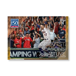 Jose Altuve 2019 Topps Baseball Update Series 150 Years of Baseball Poster Gold Ed. # to 1- artbble-pos-19tbus-5388-gold-s