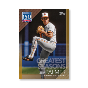 Jim Palmer 2019 Topps Baseball Update Series 150 Years of Baseball Poster Gold Ed. # to 1- artbble-pos-19tbus-5391-gold-s