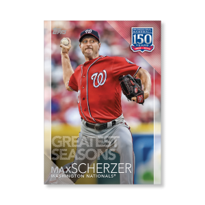 Max Scherzer 2019 Topps Baseball Update Series 150 Years of Baseball Poster # to 99- artbble-pos-19tbus-5394-s