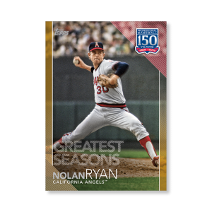 Nolan Ryan 2019 Topps Baseball Update Series 150 Years of Baseball Poster Gold Ed. # to 1- artbble-pos-19tbus-5402-gold-s
