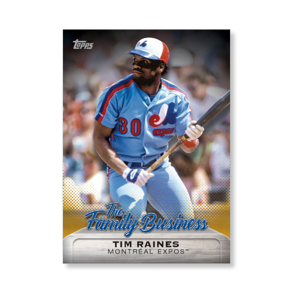 Tim Raines 2019 Topps Baseball Update Series The Family Business Poster Gold Ed. # to 1- artbble-pos-19tbus-5514-gold-s
