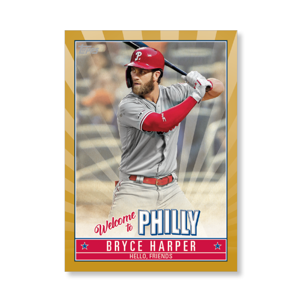 Bryce Harper 2019 Topps Baseball Update Series Player Highlights 3 Poster Gold Ed. # to 1- artbble-pos-19tbus-5603-gold-s