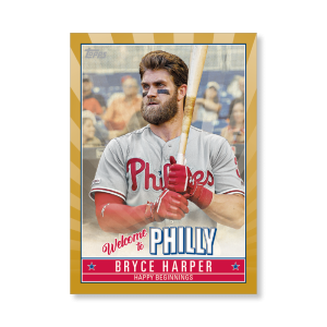 Bryce Harper 2019 Topps Baseball Update Series Player Highlights 4 Poster Gold Ed. # to 1- artbble-pos-19tbus-5604-gold-s