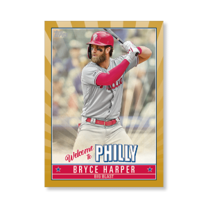 Bryce Harper 2019 Topps Baseball Update Series Player Highlights 5 Poster Gold Ed. # to 1- artbble-pos-19tbus-5605-gold-s