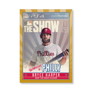 Bryce Harper 2019 Topps Baseball Update Series Player Highlights 12 Poster Gold Ed. # to 1- artbble-pos-19tbus-5612-gold-s