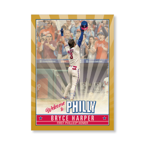Bryce Harper 2019 Topps Baseball Update Series Player Highlights 13 Poster Gold Ed. # to 1- artbble-pos-19tbus-5613-gold-s