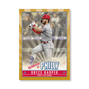 Bryce Harper 2019 Topps Baseball Update Series Player Highlights 15 Poster Gold Ed. # to 1- artbble-pos-19tbus-5615-gold-s