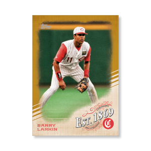 Barry Larkin 2019 Topps Baseball Update Series EST 1869 Poster Gold Ed. # to 1- artbble-pos-19tbus-5712-gold-s
