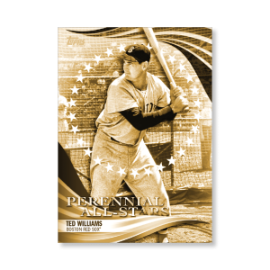 Ted Williams 2019 Topps Baseball Update Series Perennial All Stars Poster Gold Ed. # to 1- artbble-pos-19tbus-5802-gold-s