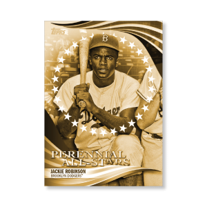 Jackie Robinson 2019 Topps Baseball Update Series Perennial All Stars Poster Gold Ed. # to 1- artbble-pos-19tbus-5803-gold-s