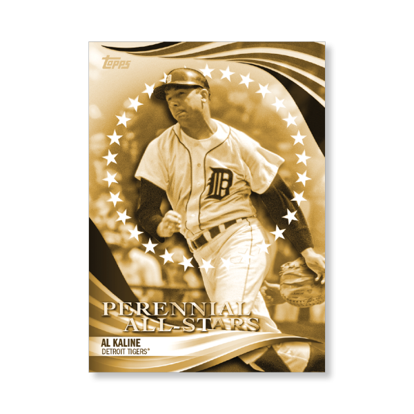 Al Kaline 2019 Topps Baseball Update Series Perennial All Stars Poster Gold Ed. # to 1- artbble-pos-19tbus-5815-gold-s