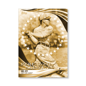 Mel Ott 2019 Topps Baseball Update Series Perennial All Stars Poster Gold Ed. # to 1- artbble-pos-19tbus-5822-gold-s