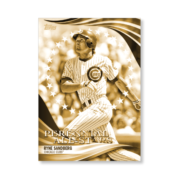 Ryne Sandberg 2019 Topps Baseball Update Series Perennial All Stars Poster Gold Ed. # to 1- artbble-pos-19tbus-5824-gold-s