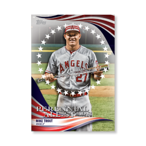 Mike Trout 2019 Topps Baseball Update Series Perennial All Stars Poster # to 99- artbble-pos-19tbus-5832-s