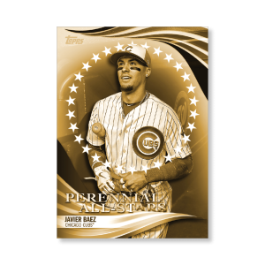 Javier Baez 2019 Topps Baseball Update Series Perennial All Stars Poster Gold Ed. # to 1- artbble-pos-19tbus-5848-gold-s