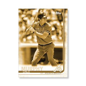 Dale Murphy 2019 Topps Baseball Update Series Braves Alumni Poster Gold Ed. # to 1- artbble-pos-19tbus-7706-gold-s