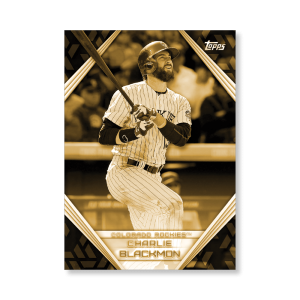 Charlie Blackmon 2019 Topps Baseball Update Series TOPPS NOW Rockies Poster Gold Ed. # to 1- artbble-pos-19tbus-7901-gold-s