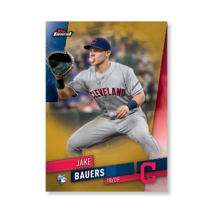 Jake Bauers 2019 Topps Finest Baseball Base Poster Gold Ed. # to 1- artbble-pos-19tfbb-1008-gold-s
