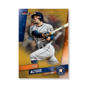 Jose Altuve 2019 Topps Finest Baseball Base Poster Gold Ed. # to 1- artbble-pos-19tfbb-1029-gold-s
