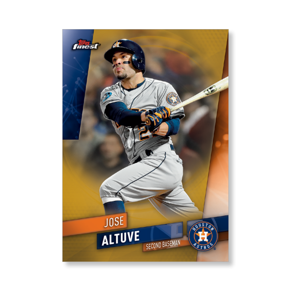 Jose Altuve 2019 Topps Finest Baseball Base Poster Gold Ed. # to 1- artbble-pos-19tfbb-1029-gold-s