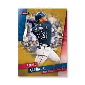 Ronald Acuña Jr. 2019 Topps Finest Baseball Base Poster Gold Ed. # to 1- artbble-pos-19tfbb-1036-gold-s
