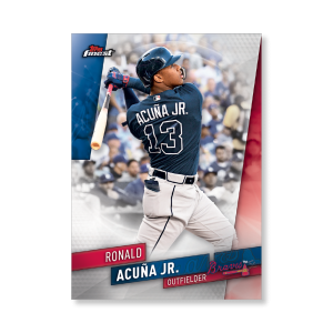 Ronald Acuña Jr. 2019 Topps Finest Baseball Base Poster # to 99- artbble-pos-19tfbb-1036-s