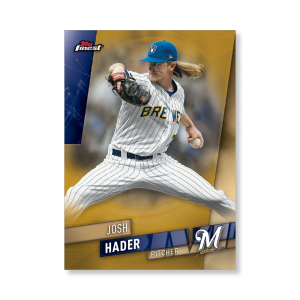 Josh Hader 2019 Topps Finest Baseball Base Poster Gold Ed. # to 1- artbble-pos-19tfbb-1039-gold-s