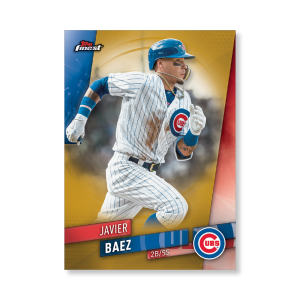 Javier Baez 2019 Topps Finest Baseball Base Poster Gold Ed. # to 1- artbble-pos-19tfbb-1045-gold-s