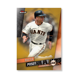 Buster Posey 2019 Topps Finest Baseball Base Poster Gold Ed. # to 1- artbble-pos-19tfbb-1052-gold-s