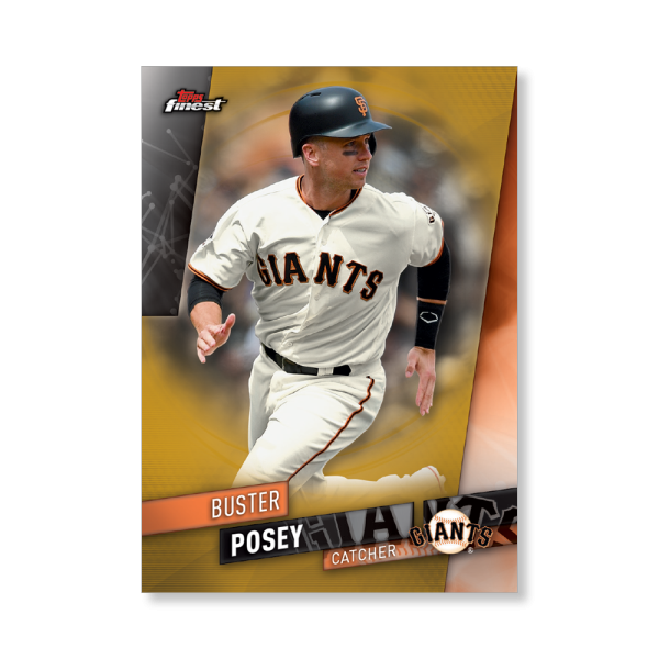 Buster Posey 2019 Topps Finest Baseball Base Poster Gold Ed. # to 1- artbble-pos-19tfbb-1052-gold-s
