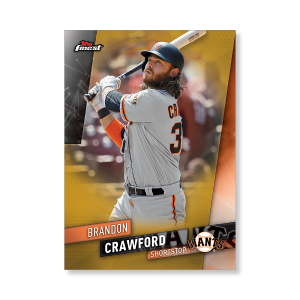 Brandon Crawford 2019 Topps Finest Baseball Base Poster Gold Ed. # to 1- artbble-pos-19tfbb-1053-gold-s