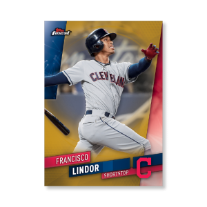 Francisco Lindor 2019 Topps Finest Baseball Base Poster Gold Ed. # to 1- artbble-pos-19tfbb-1054-gold-s
