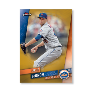 Jacob deGrom 2019 Topps Finest Baseball Base Poster Gold Ed. # to 1- artbble-pos-19tfbb-1062-gold-s