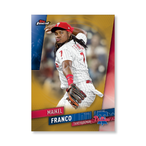 Maikel Franco 2019 Topps Finest Baseball Base Poster Gold Ed. # to 1- artbble-pos-19tfbb-1072-gold-s