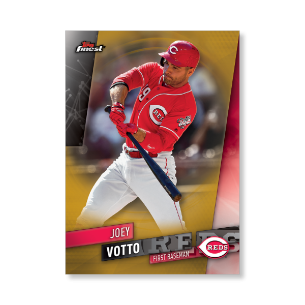 Joey Votto 2019 Topps Finest Baseball Base Poster Gold Ed. # to 1- artbble-pos-19tfbb-1082-gold-s