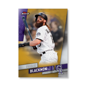 Charlie Blackmon 2019 Topps Finest Baseball Base Poster Gold Ed. # to 1- artbble-pos-19tfbb-1084-gold-s