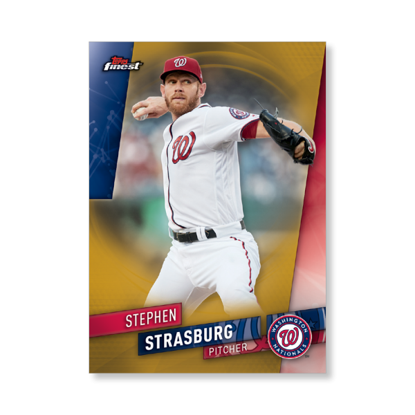 Stephen Strasburg 2019 Topps Finest Baseball Extended Set Base Cards Poster Gold Ed. # to 1- artbble-pos-19tfbb-2025-gold-s