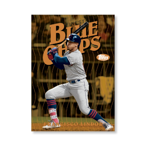 Francisco Lindor 2019 Topps Finest Baseball Finest Blue Chips Poster Gold Ed. # to 1- artbble-pos-19tfbb-2104-gold-s