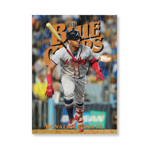Ronald Acuña Jr. 2019 Topps Finest Baseball Finest Blue Chips Poster # to 99- artbble-pos-19tfbb-2107-s