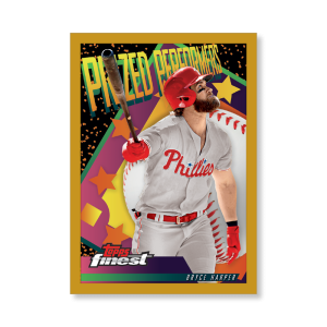 Bryce Harper 2019 Topps Finest Baseball Prized Performers Poster Gold Ed. # to 1- artbble-pos-19tfbb-2202-gold-s