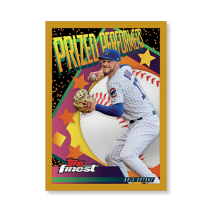 Kris Bryant 2019 Topps Finest Baseball Prized Performers Poster Gold Ed. # to 1- artbble-pos-19tfbb-2203-gold-s
