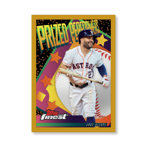 Jose Altuve 2019 Topps Finest Baseball Prized Performers Poster Gold Ed. # to 1- artbble-pos-19tfbb-2205-gold-s
