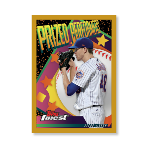 Jacob deGrom 2019 Topps Finest Baseball Prized Performers Poster Gold Ed. # to 1- artbble-pos-19tfbb-2211-gold-s