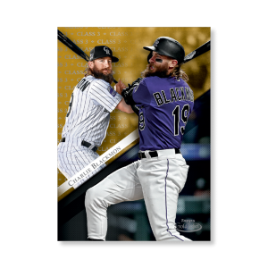 Charlie Blackmon 2019 Topps Gold Label Baseball Poster Gold Ed. # to 1- artbble-pos-19tglb-1422-gold-s