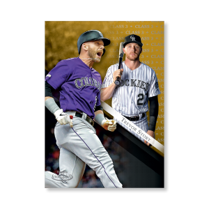 Trevor Story 2019 Topps Gold Label Baseball Poster Gold Ed. # to 1- artbble-pos-19tglb-1423-gold-s