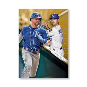 Whit Merrifield 2019 Topps Gold Label Baseball Poster Gold Ed. # to 1- artbble-pos-19tglb-1432-gold-s